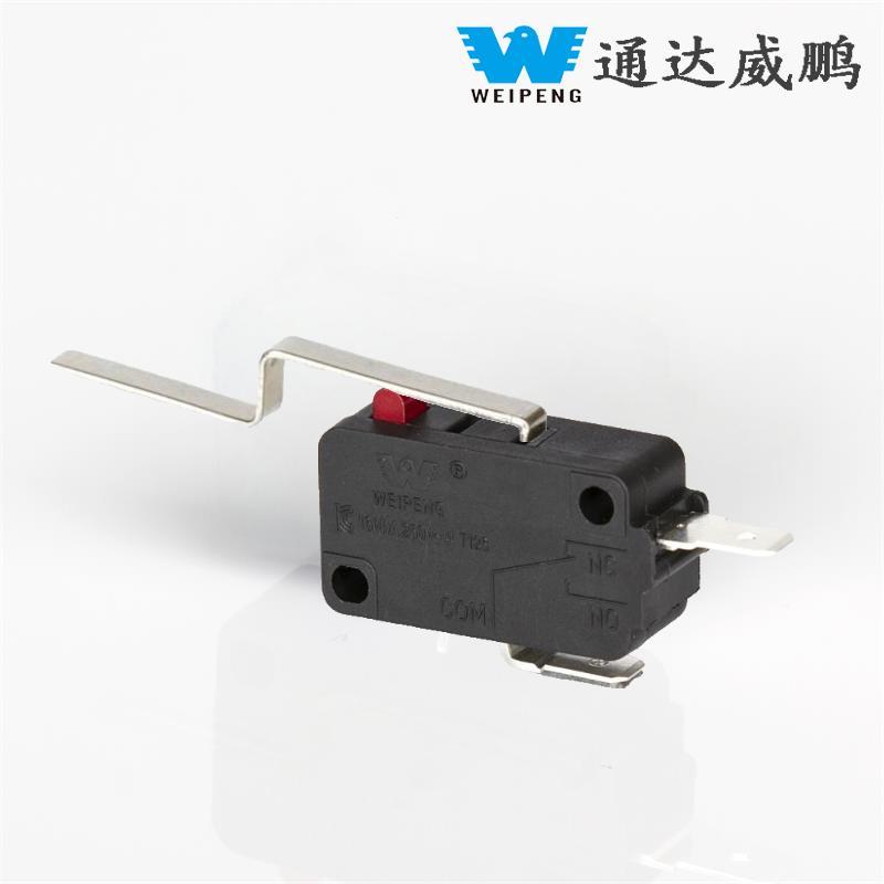 2-Pin 16A Arc-Shaped Handle na Dustproof High-Current High-Temperature Micro Switch