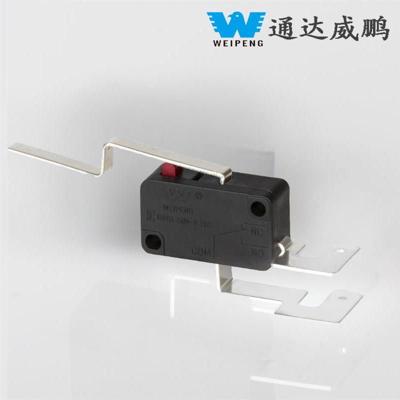 2-Pin 16A Long Lever High-Power Household Appliance High-Temperature Resistant Micro Switch