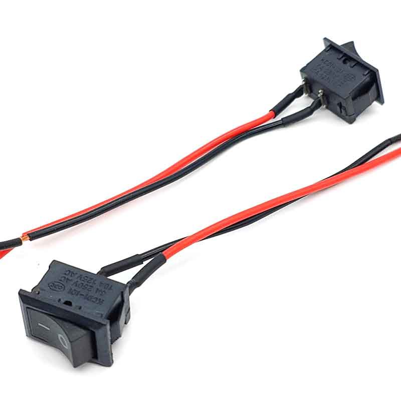 21*15mm two-pin soldered wire power switch