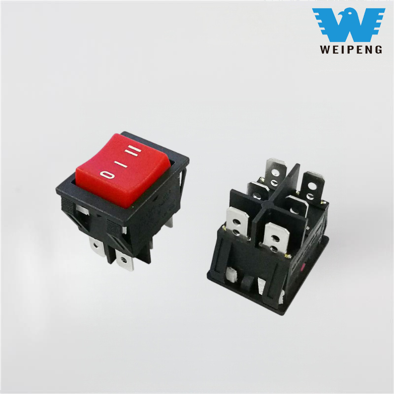6-pin 3-posisyon Red Double Reset Power Switch