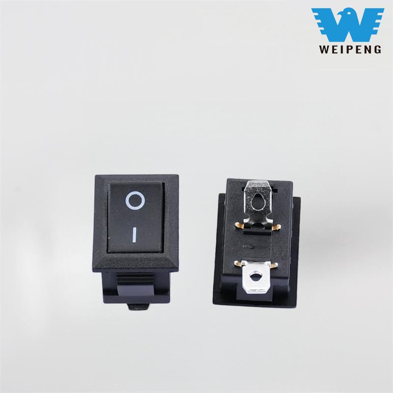Kcd115*21mm Slanted Two-Position Rocker Switch na may Baluktot na Mga Binti