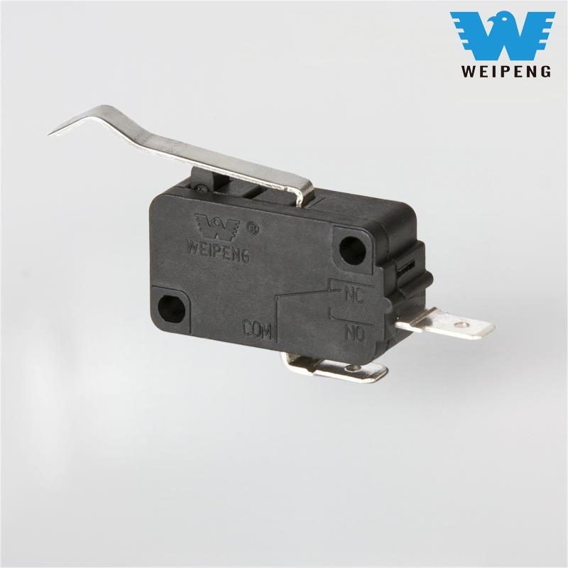 Dalawang-Terminal Handle Silver Contact Normally Open Water Heater Micro Switch