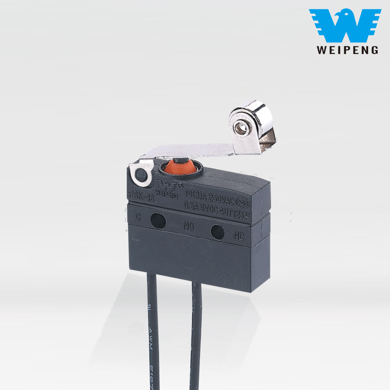 Waterproof Micro Switch na may mga Wire at Lever